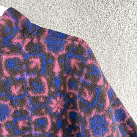 Xirena Caden Wool Blend Fleece Jacket Cozy Geometric Print Snap-T pullover XS - Picture 12 of 12
